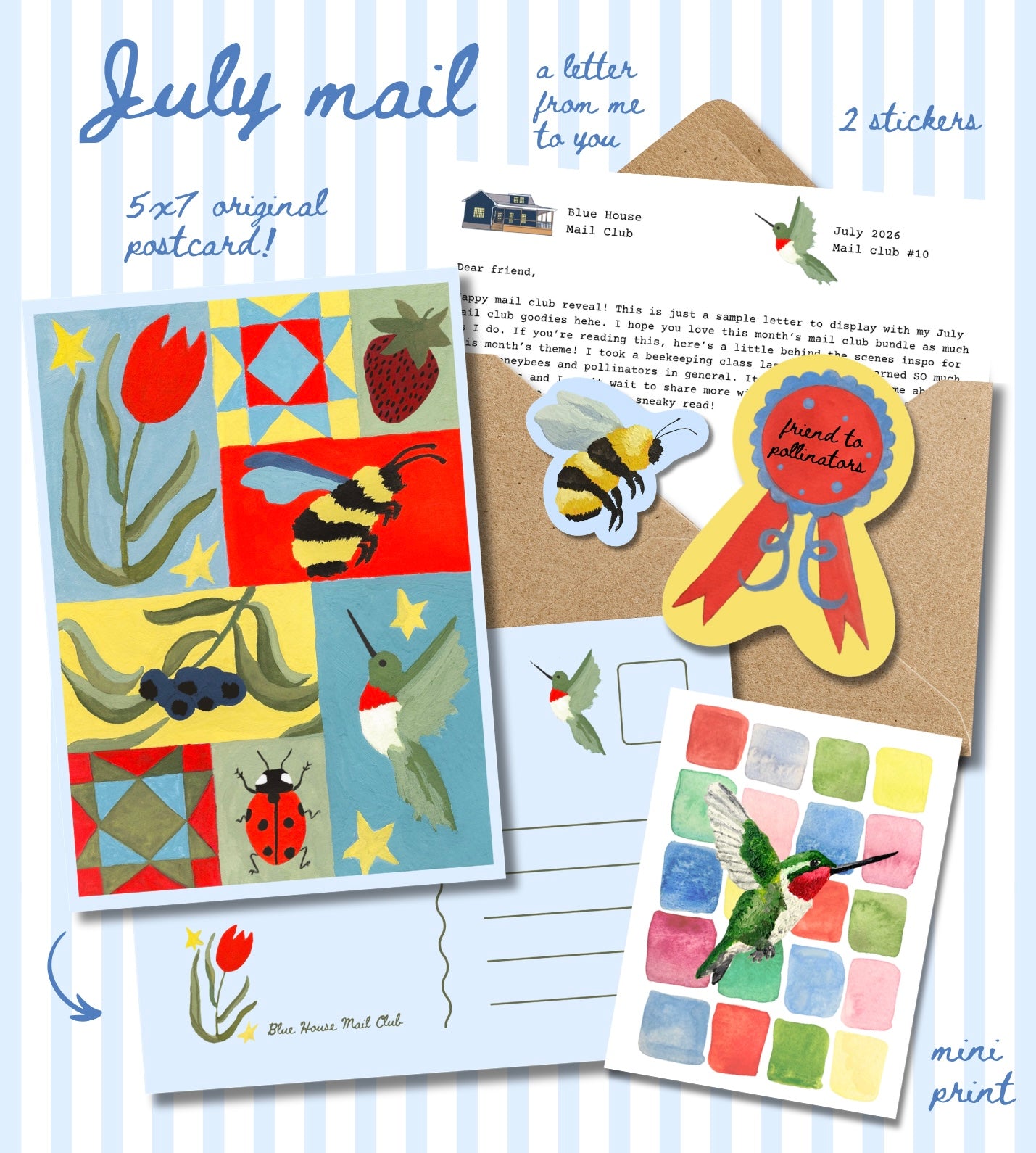 Monthly Snail Mail International (outside of US)